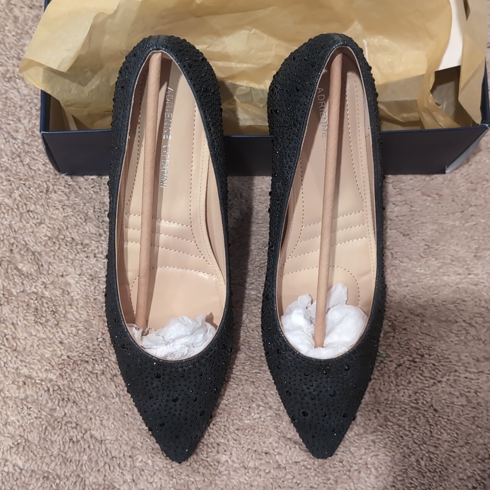 Adrienne Vittadini women's shoes, formal or office, size 8.5, black diamond
